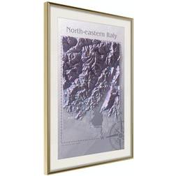 Arkiio Affisch Isometric Map: North-Eastern Italy [Poster] 20x30 Poster